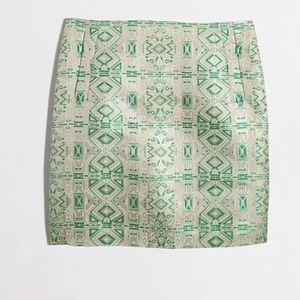 *SOLD* JCrew Factory Jacquard Skirt, Size 6, NWT!